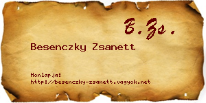 Besenczky Zsanett névjegykártya