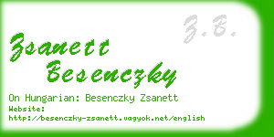 zsanett besenczky business card